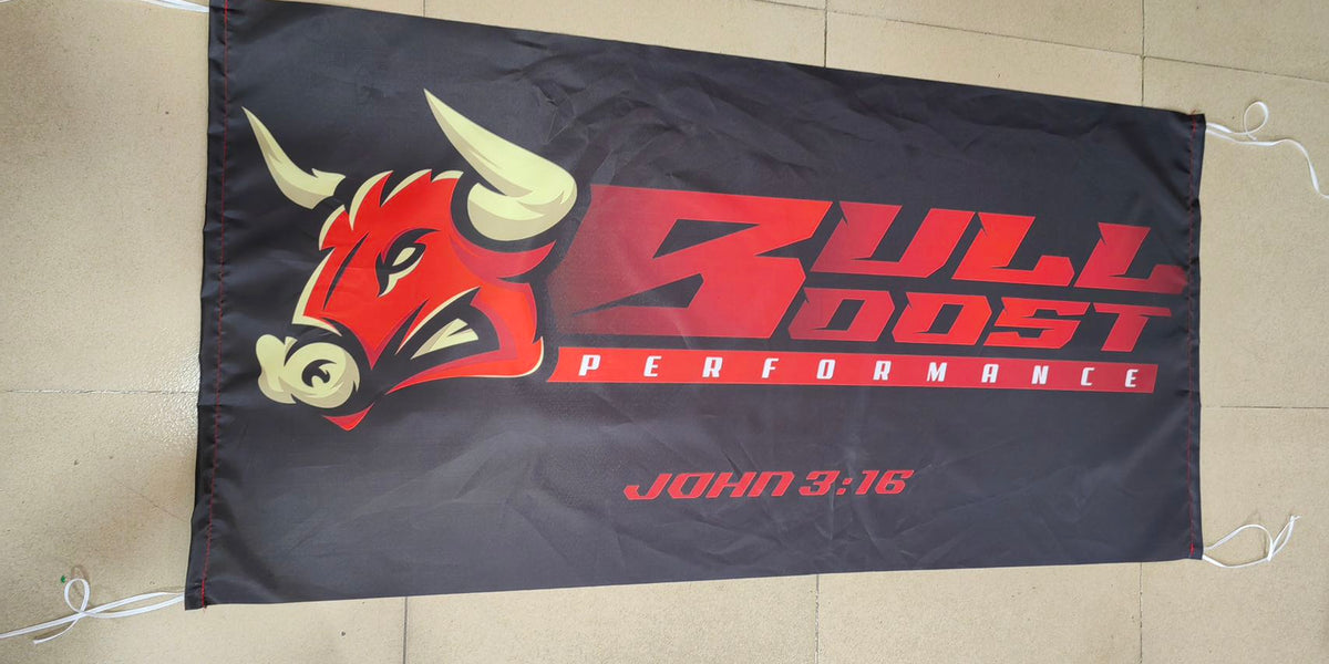 Racing Flag Banners– Bull Boost Performance