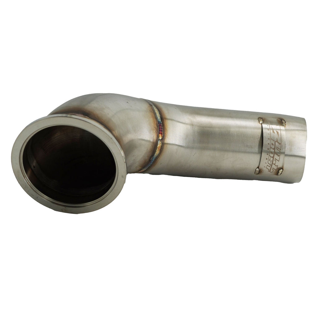 D Series Tear Drop Hood Exit Up Pipe Dump Tube For Top Mount Turbo Man ...