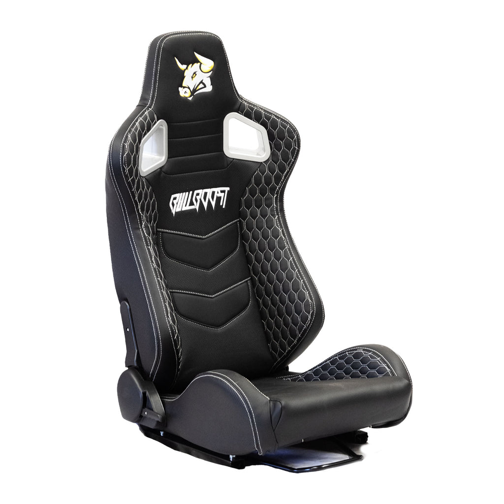 The Chosen Leather Reclinable Bull Boost Racing Bucket Seat with Slide ...