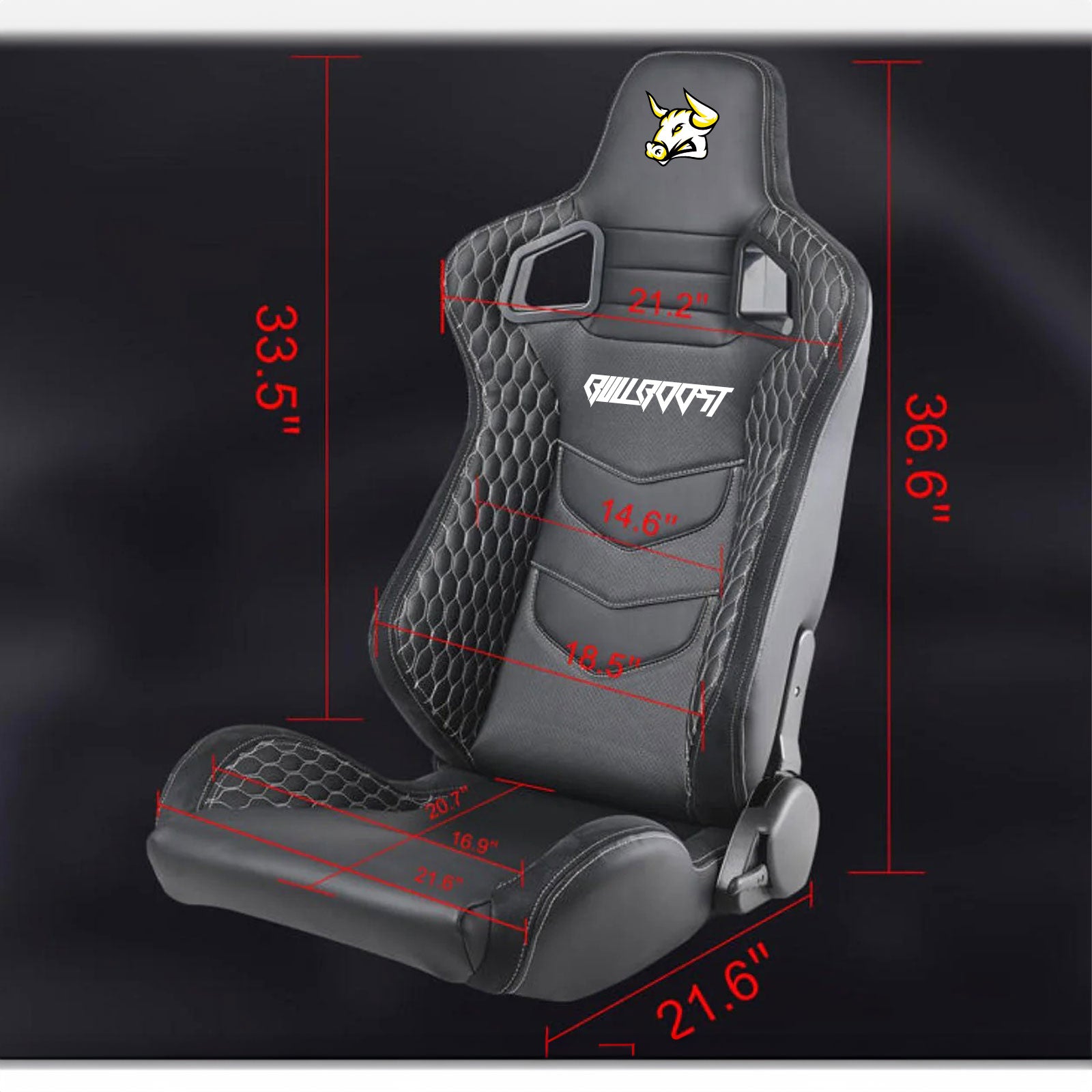 PAIR Leather Reclinable Racing Bucket Seat | 1,000 ENTRIES