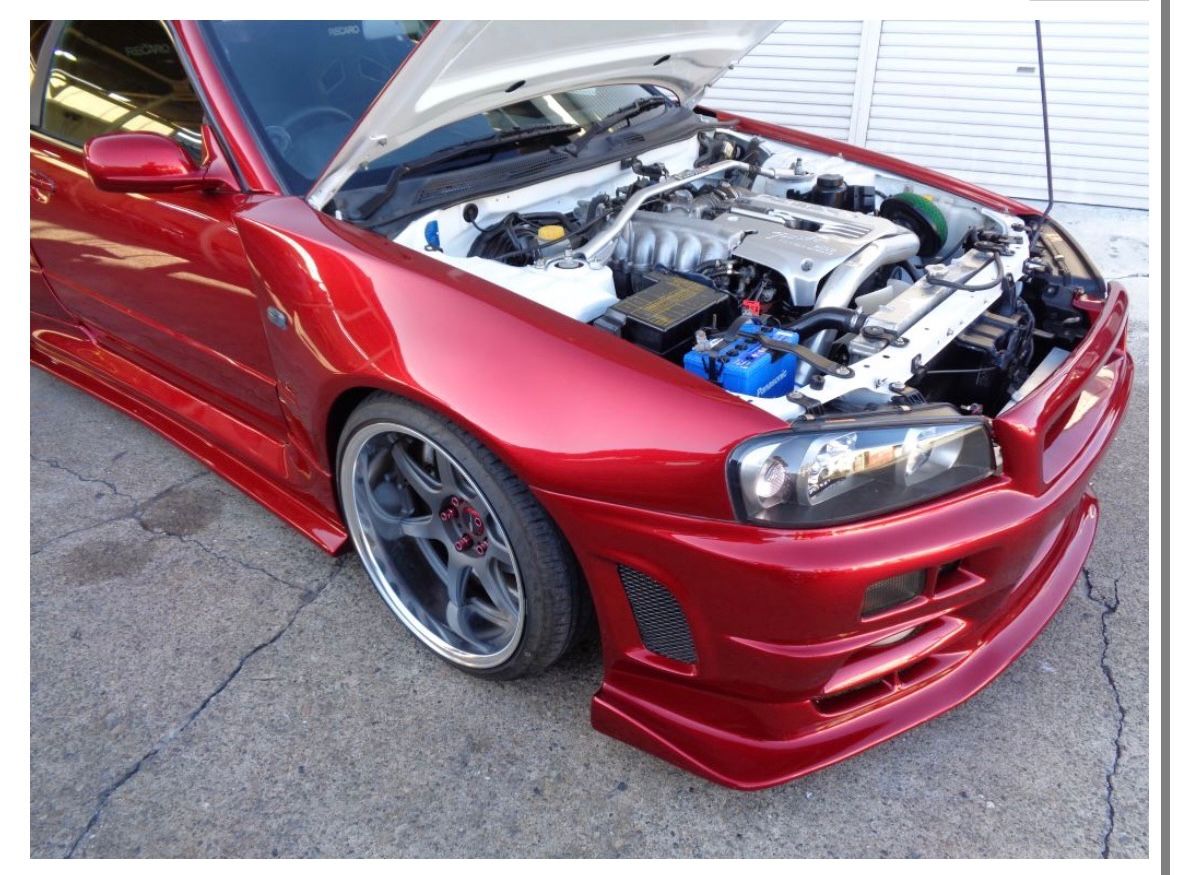 1998 Nissan Skyline R34 GTT Red Crystal Metallic