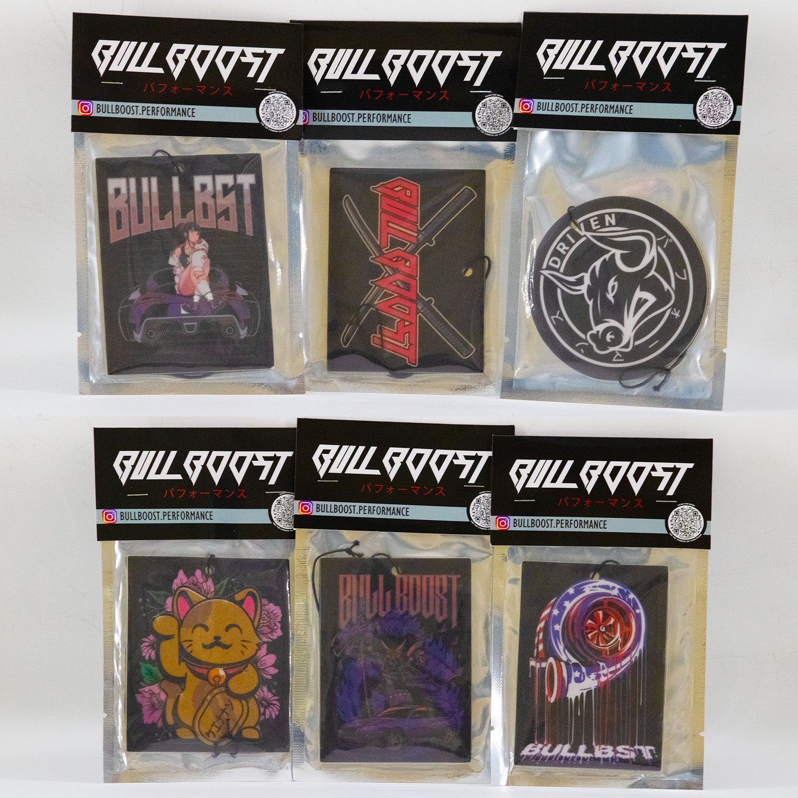 6 Pack Bull Boost New Car Smell Air Fresheners 45 ENTRIES