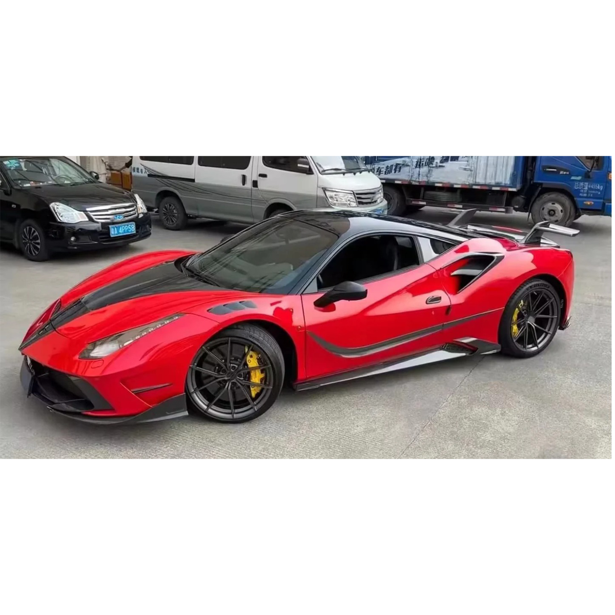 Carbon Fiber M Style Aerodynamic Full Body Kit for Ferrari 488 GTB ...