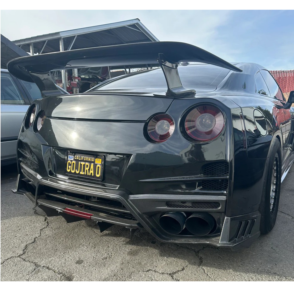 Carbon Fiber Front Grille Trim Cover for Nissan GT R R35– Bull Boost ...